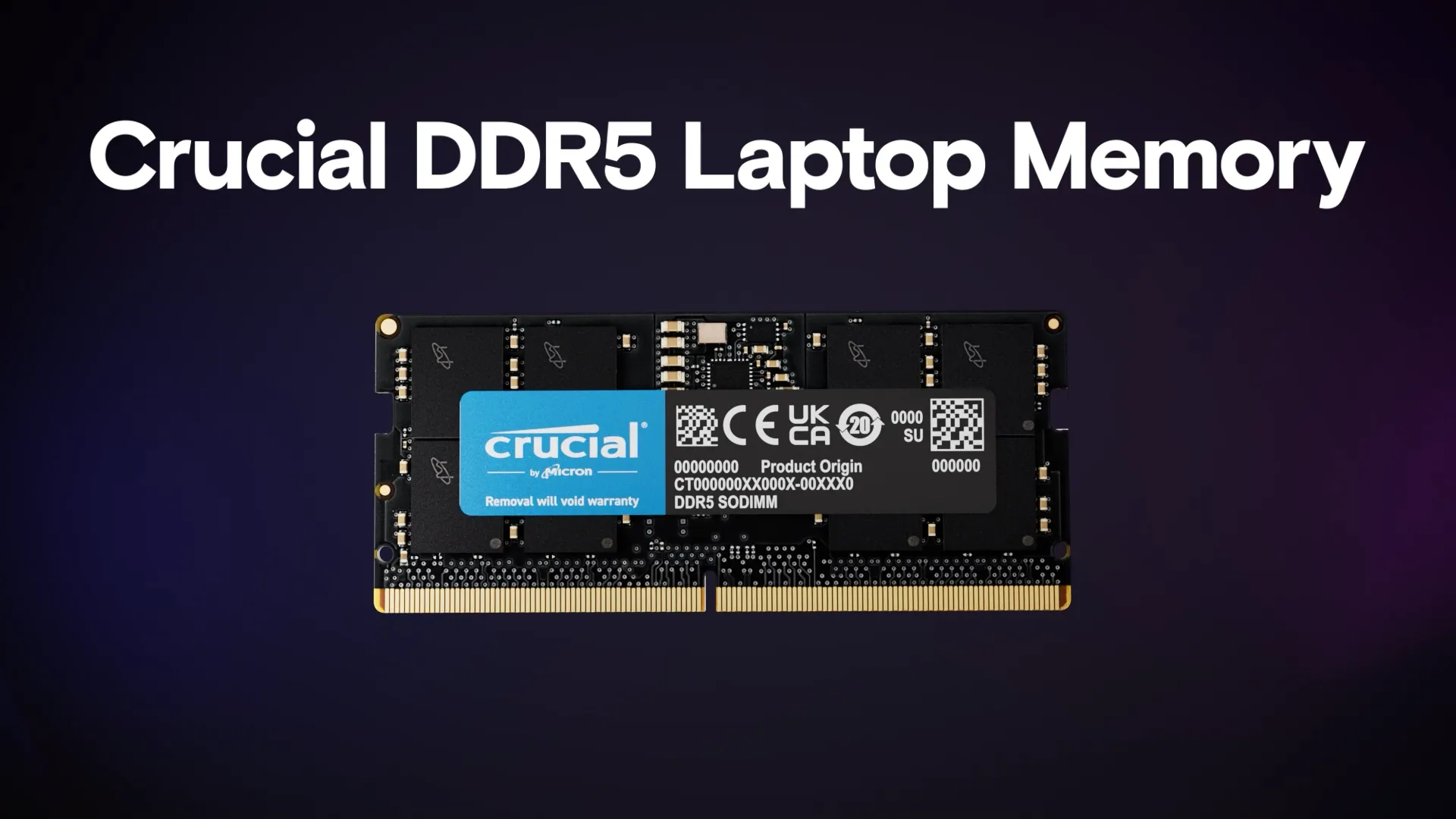 Crucial 32GB (1x 32GB) DDR5 5600MHz SODIMM Laptop Memory