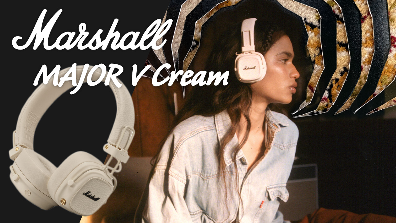 Marshall Major V ワイヤレスヘッドホンに新色「Cream」が追加。
