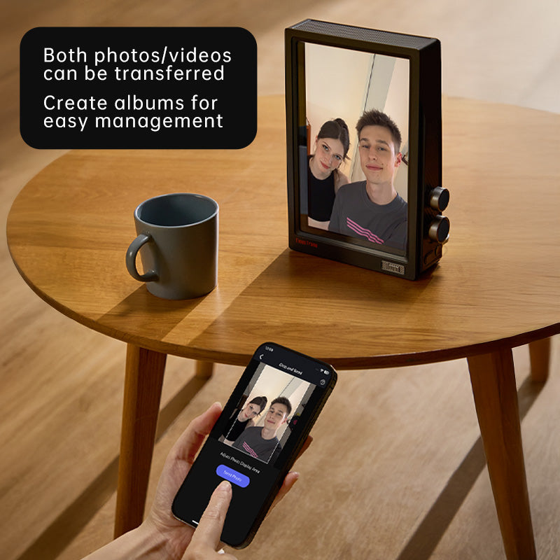 Divoom Times Frame Pure Digital Photo Frame, Crystal-Clear