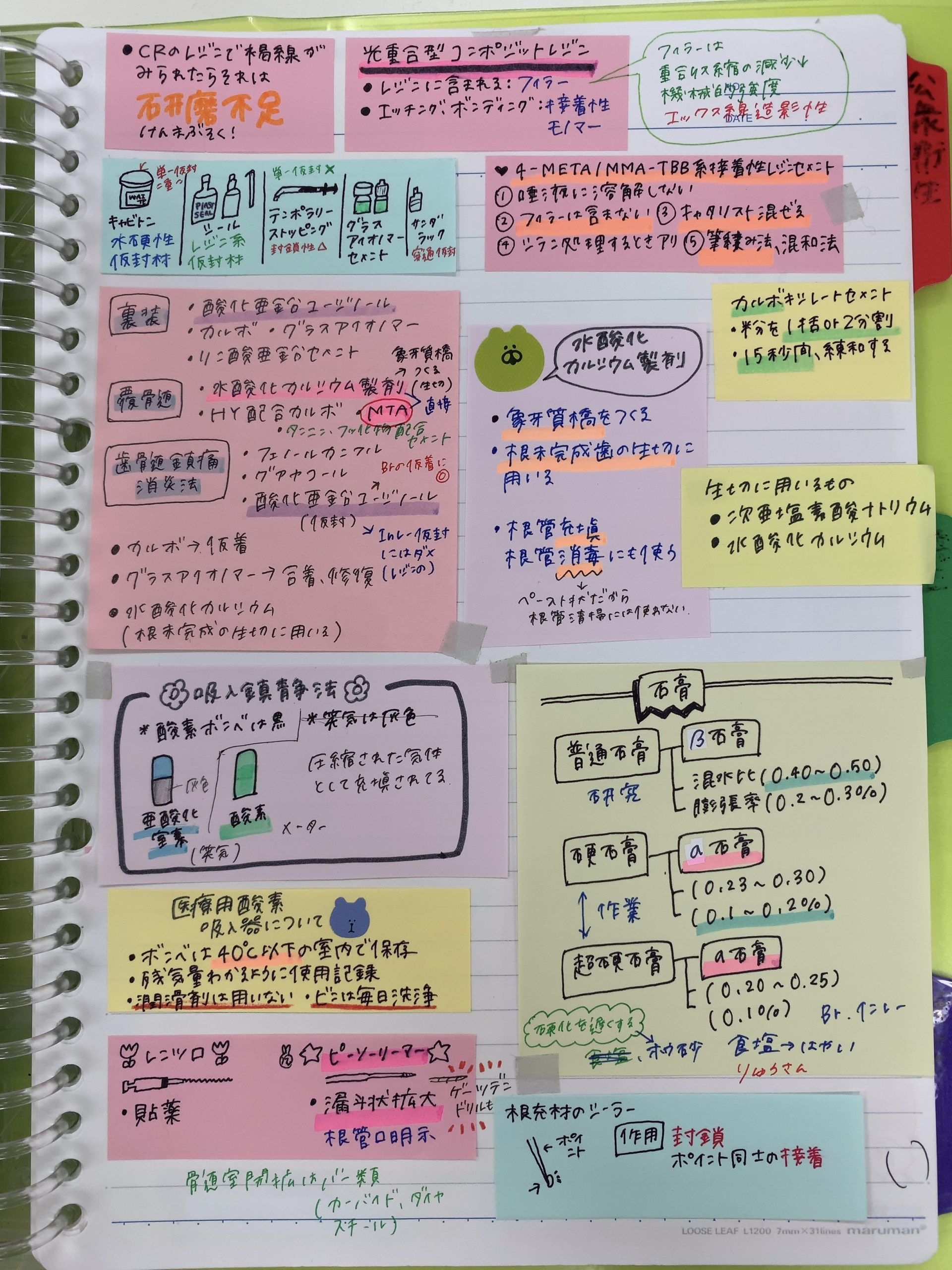 先輩のノートを大公開！歯科衛生士国家試験に向けたノート作りと勉強