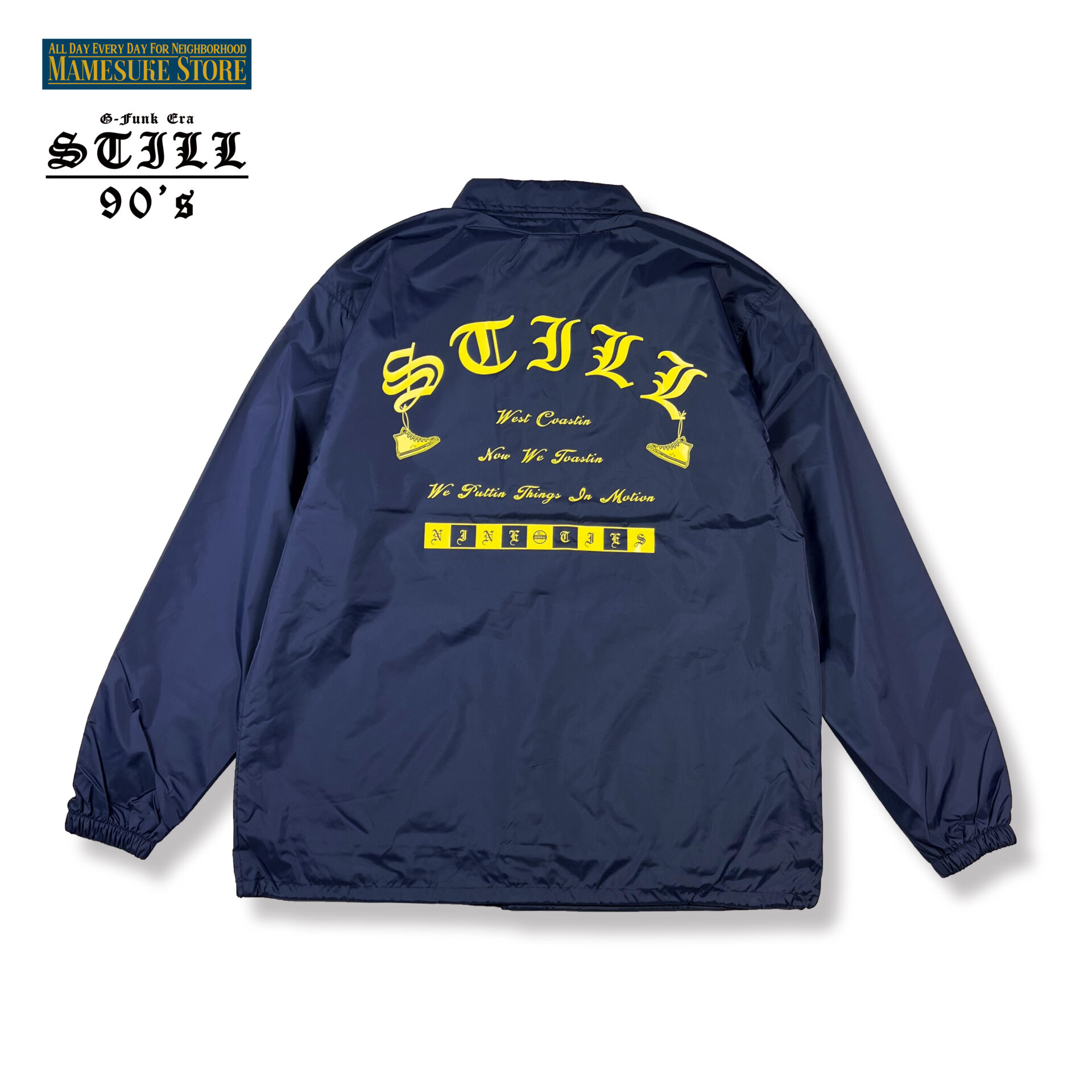 STILL 90's】Nineties Coach Jacket 紺 コーチジャケット WESTCOAST G