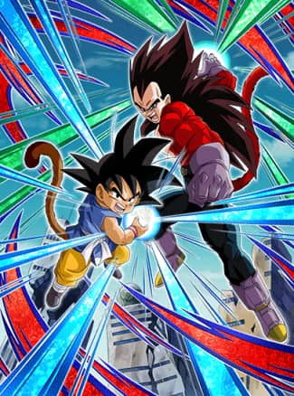 ドッカンバトル】『崩壊に立ち向かう闘志』孫悟空(GT)&超サイヤ人4