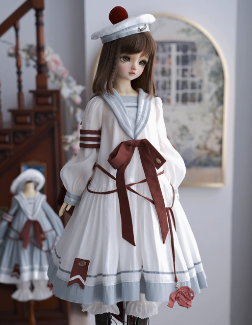 即納】セーラー服風スカートドレス: ブラック（60cm,SD13,DD対応）（DD