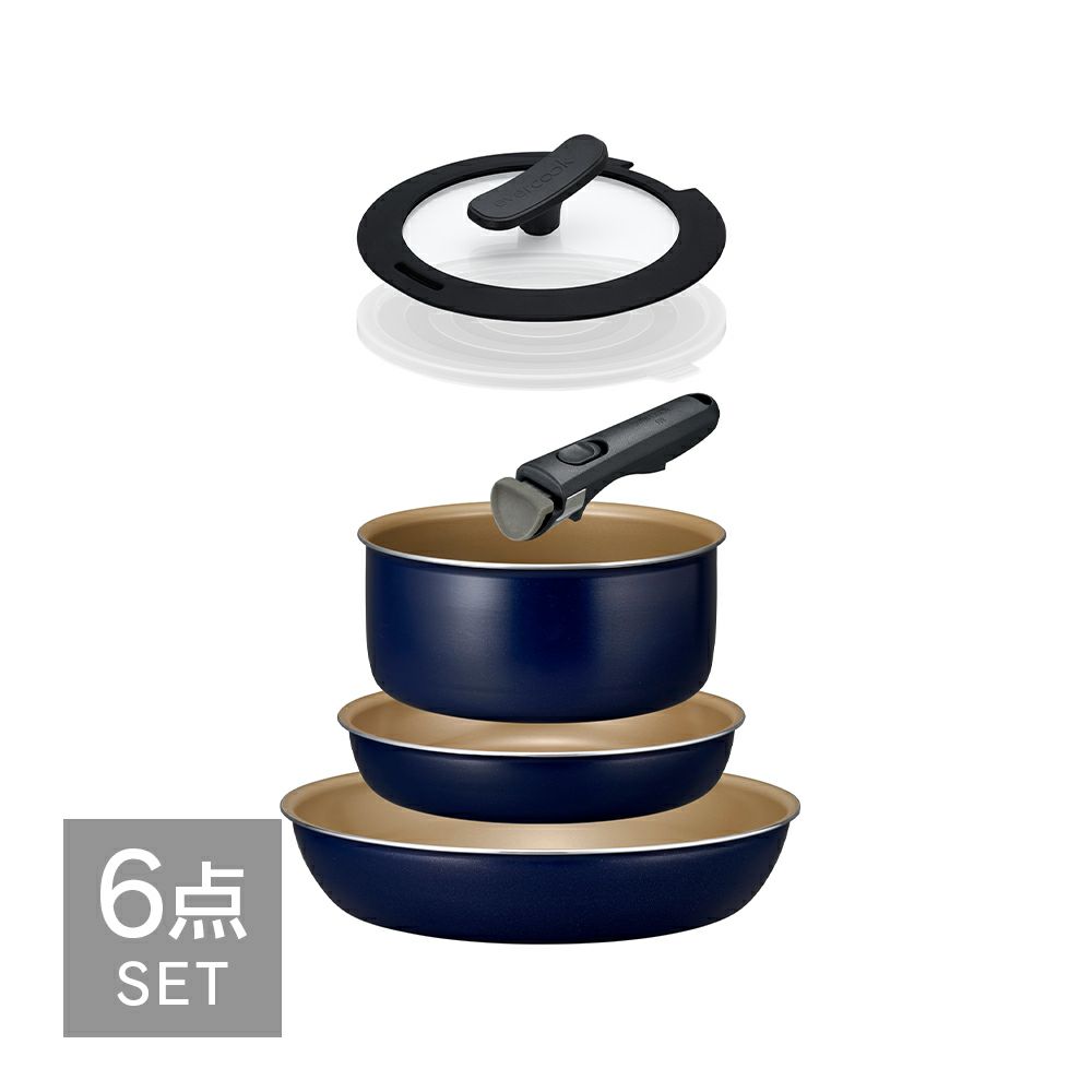 evercook fit (エバークック フィット) 着脱式 フライパン 7点セット