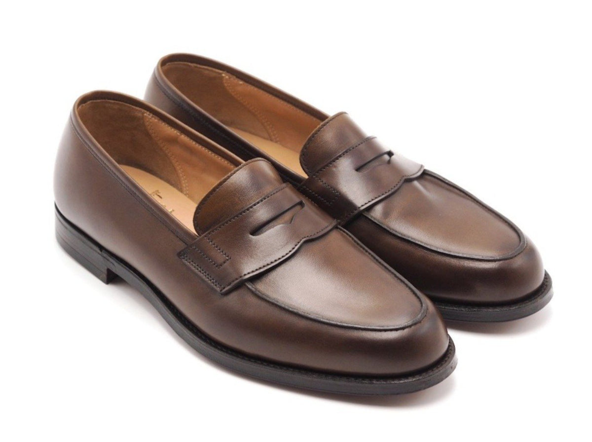 Grantham 2 Dark Brown Burnished Calf – Double Monk