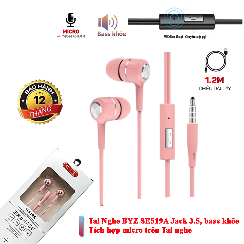 Tai nghe nhét tai BYZ SE389 389 S389 Jack 3.5 | Shopee Việt Nam