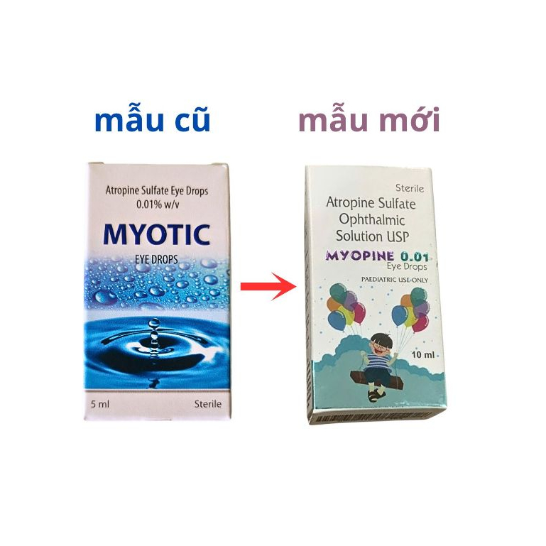 Dung dịch nhỏ mắt MYOPINE 0.01% ( MYOTIC CŨ) giúp kiểm soát cận