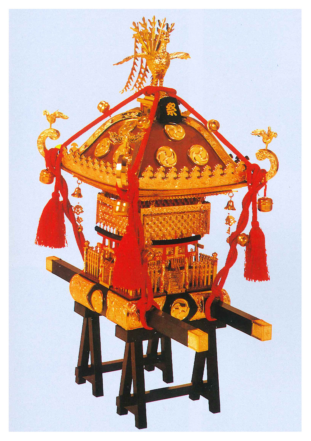 組立プラモデル 1/5 江戸神輿 茶塗朱房 – 名城・伝統美 プラモデル