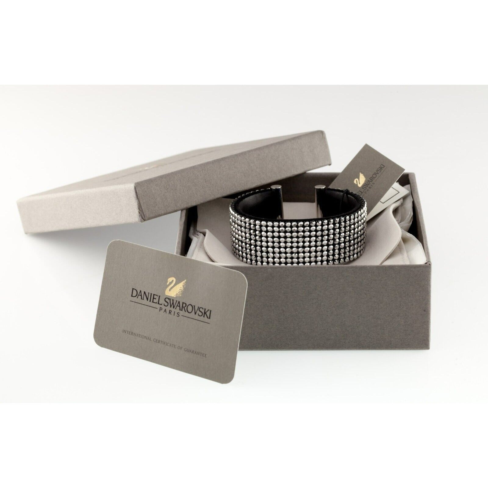 Daniel Swarovski Thin Rigid Cuff Crystal Bracelet w/ Original Box