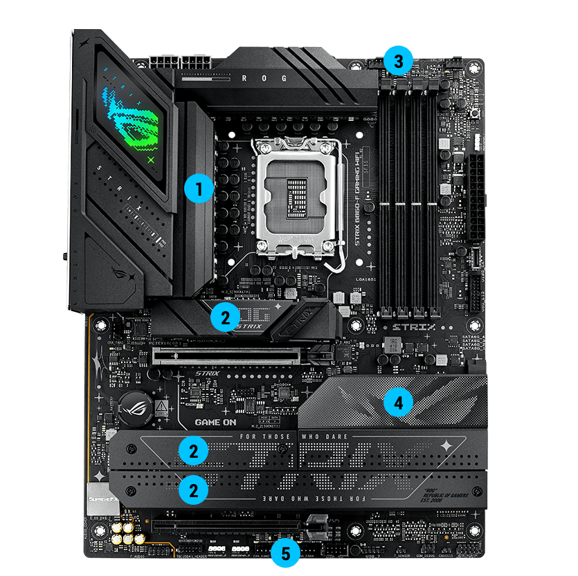 ROG STRIX B860-F GAMING WIFI | ROG Strix | Gaming Motherboards