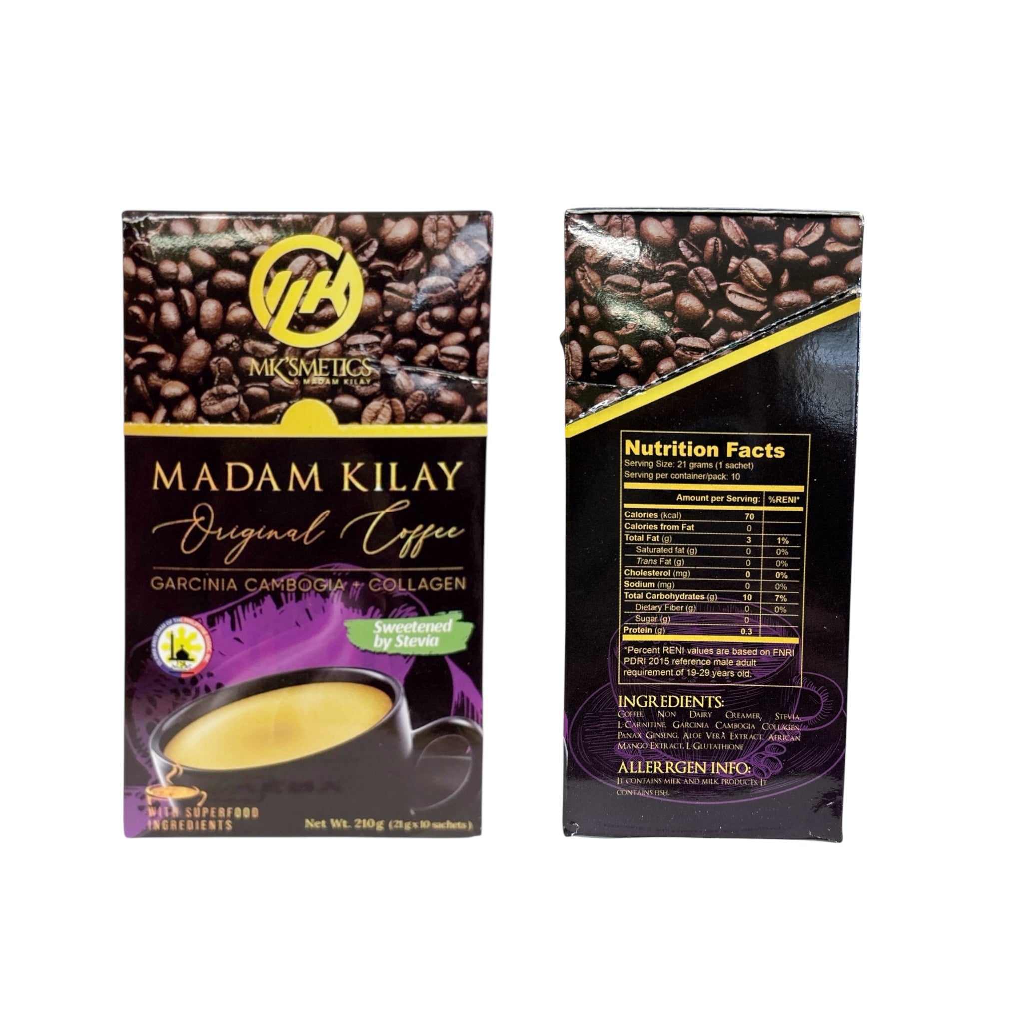 Madam Kilay Slimming-K Coffee Collagen, 10 Sachets – D Nelson