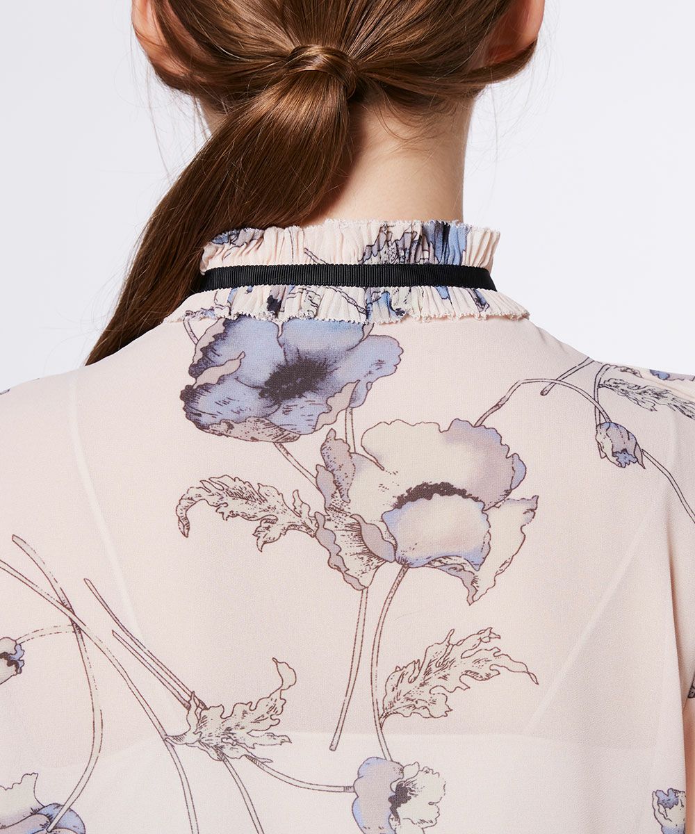 Sov. / フラワーシフォンブラウス TOPS Night STORE | ダブル