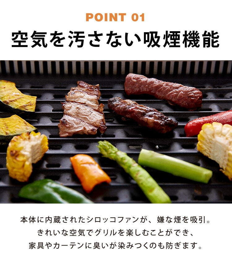 dショッピング |simplus シンプラス 吸煙グリル ホットプレート 煙が出