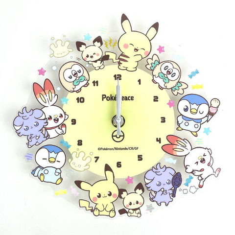 dショッピング |ポケットモンスター アクリル壁掛け時計 ポケピース