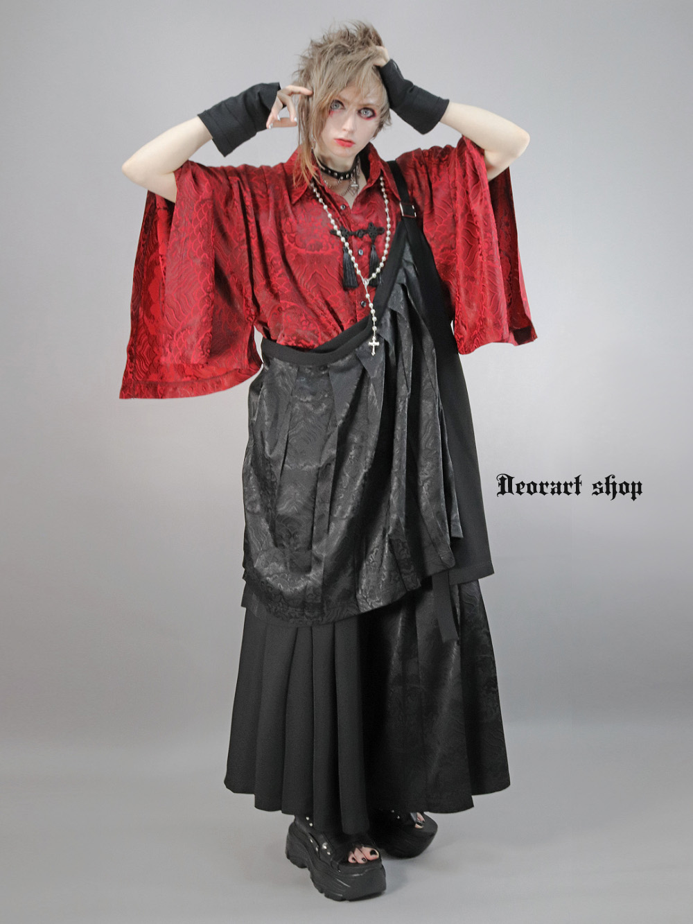 DRT2837 【Deorart 百奇夜行】 袈裟風 レイヤードベスト | Deorart shop