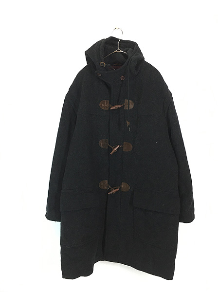 古着 90s LANDS' END トグル ボタン パデッド ウール ダッフル コート