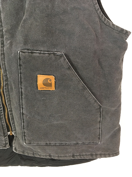 古着 90s Carhartt レアカラー PTL ペトロール ダック 首リブ パデット