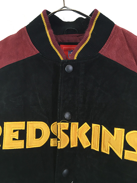 古着 NFL Washington Redskins レッドスキンズ 本革 オール スエード