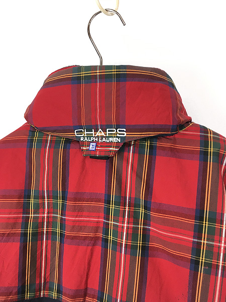 古着 90s CHAPS Ralph Lauren チェック × プレーン 2way パデット