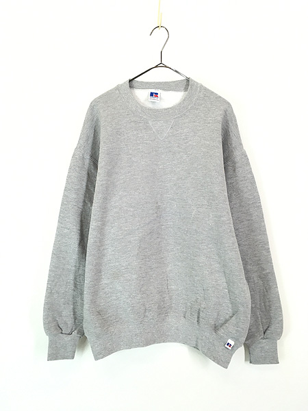 古着 90s USA製 Russell 無地 ソリッド 前V セットイン スウェット