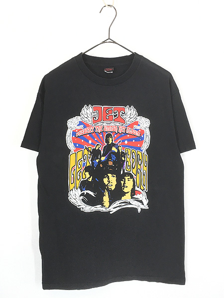 古着 00s JET 「GET BORN」 ツアー ガレージ ロック バンド Tシャツ M
