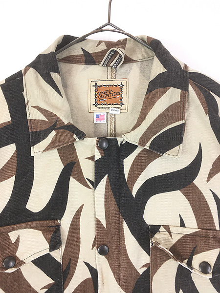 古着 90s USA製 Dakota Outfitters トライバル カモ 迷彩 コットン