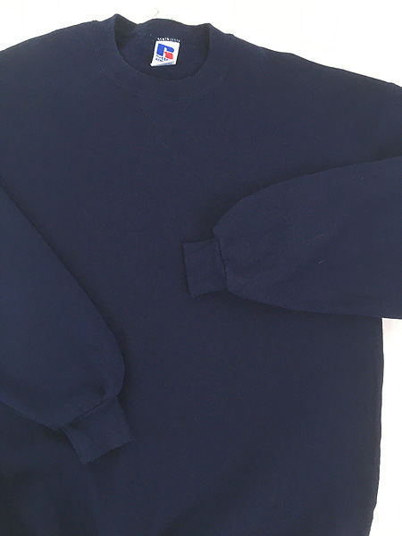 古着 90s USA製 Russell 無地 プレーン 前V セットイン スウェット