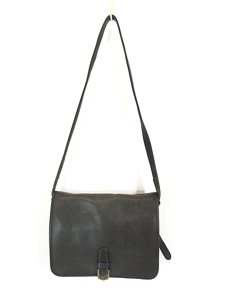雑貨 古着 60-70s USA製 OLD COACH 本革 レザー フラップ ショルダー