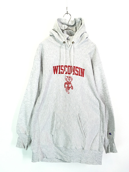 古着 90s USA製 Champion Reverse Weave 「WISCONSIN」 リバース
