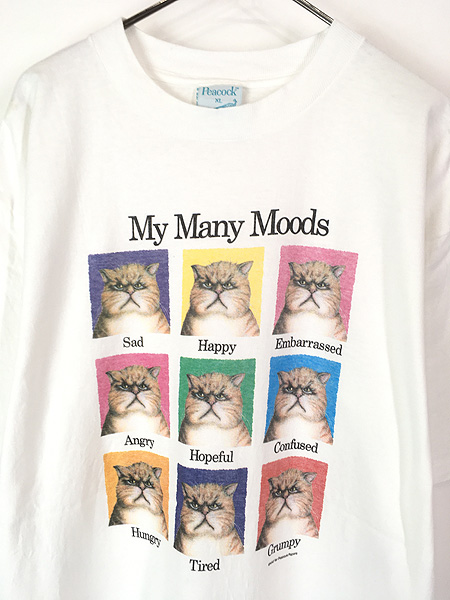 古着 90s USA製 「My Many Moods」 猫 ネコちゃん 表情 ボックス