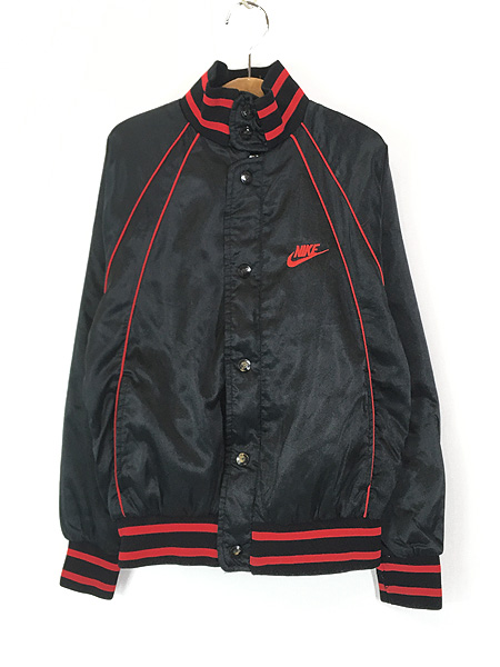 キッズ 古着 80s NIKE 「AIR JORDAN」 比翼 パデット 光沢 サテン