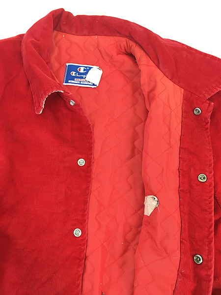 古着 80s USA製 Champion コーデュロイ パデット スタジャン