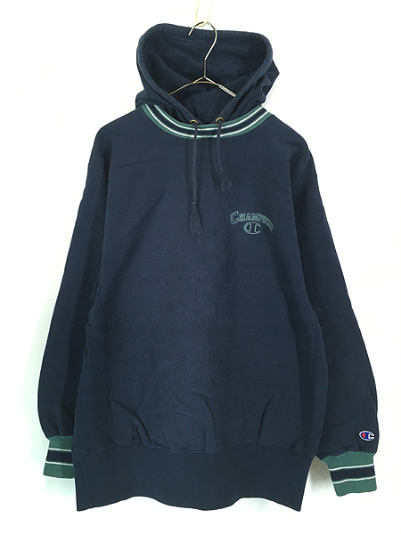 古着 90s USA製 Champion Reverse Weave 希少!! ネック リブライン