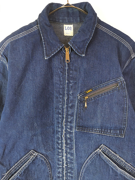 古着 70s USA製 Lee 91-B 濃紺 デニム ワーク カバーオール ジャケット
