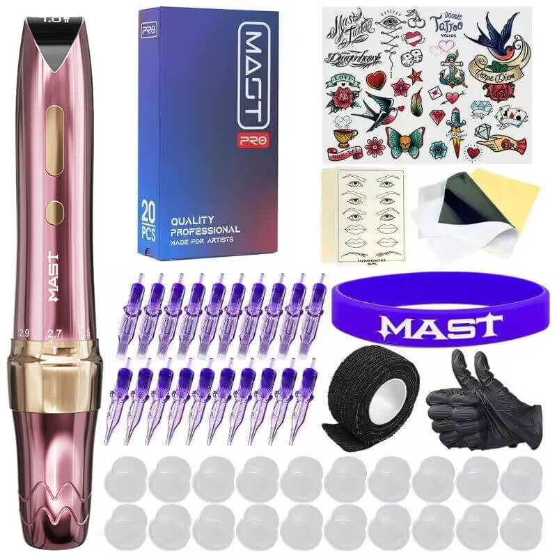 Tattoo Kit | Mast P60 Wireless Tattoo Machine Professional Bundle