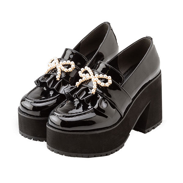 パールリボンローファーパンプス – レディースファッション通販の夢