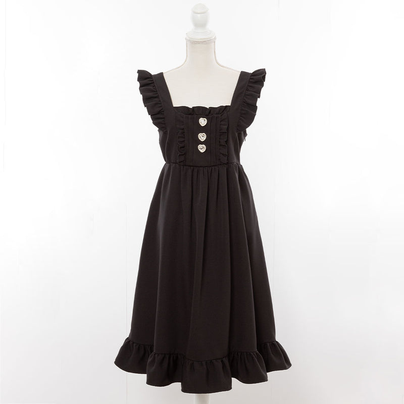 3連ビジューハートエプロンジャンスカ – レディースファッション通販の