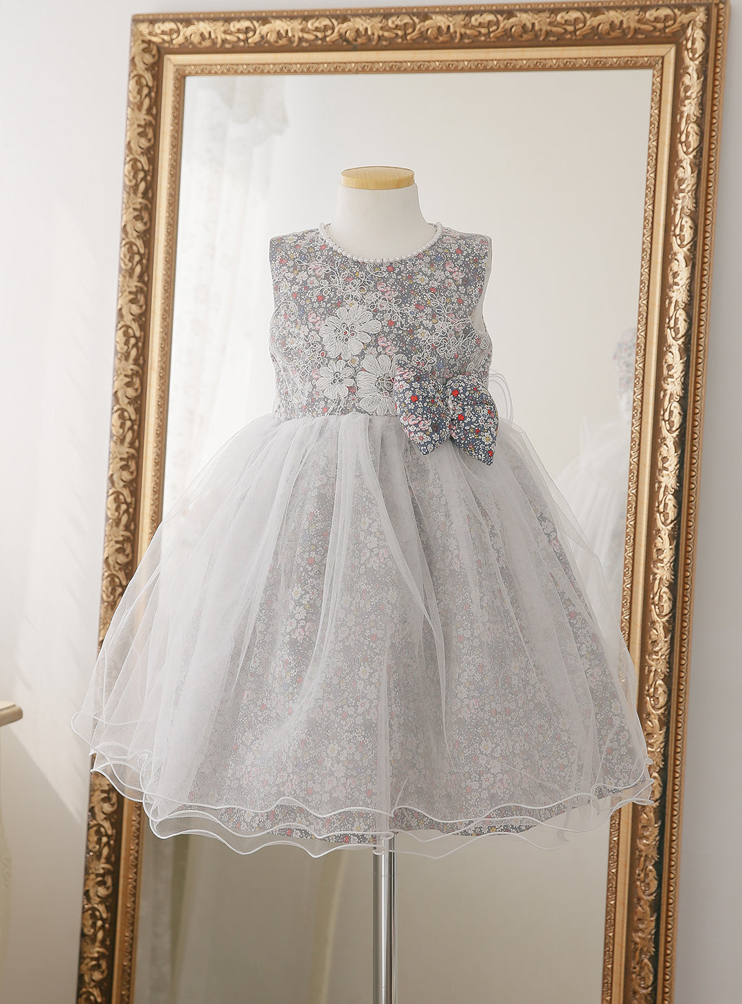 子供ドレス|子供ドレスならミニフラワーコットンチュールドレス