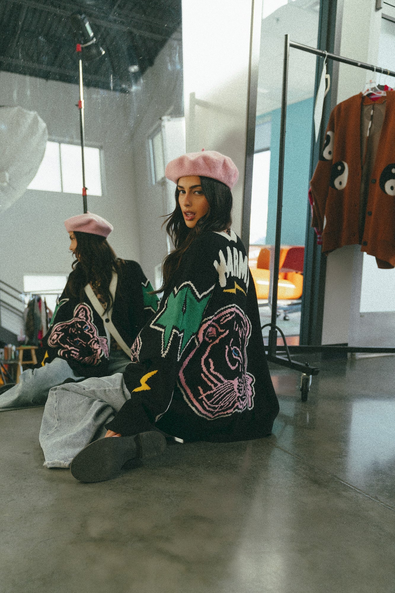 Lala Original Oversized Cardigan - Mother is Mothering (Karma