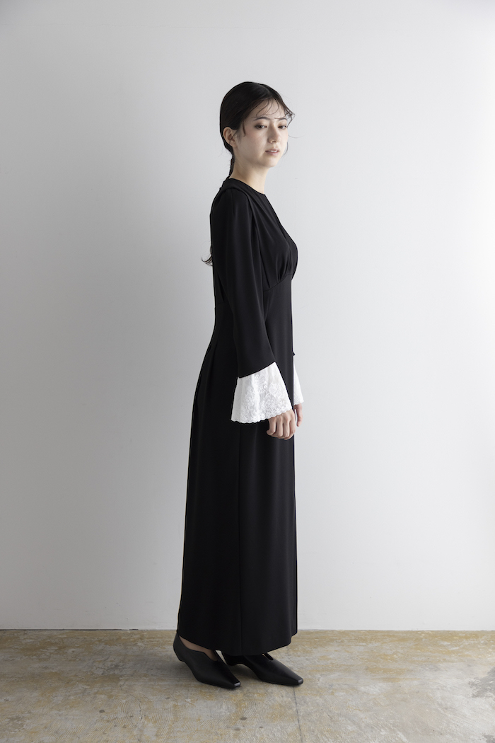 Mame Kurogouchi（3泊4日） Back Satin Crepe Georgette Embroidered