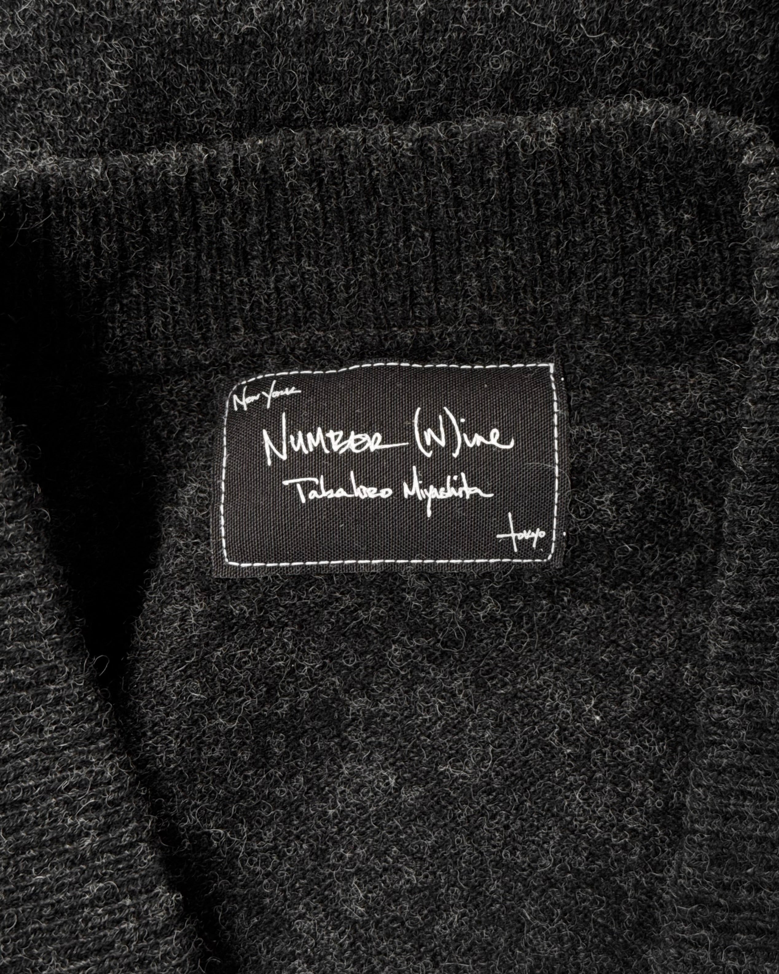 Number (N)ine AW06 “NOIR” Wool Knitted Cardigan – DRIEW