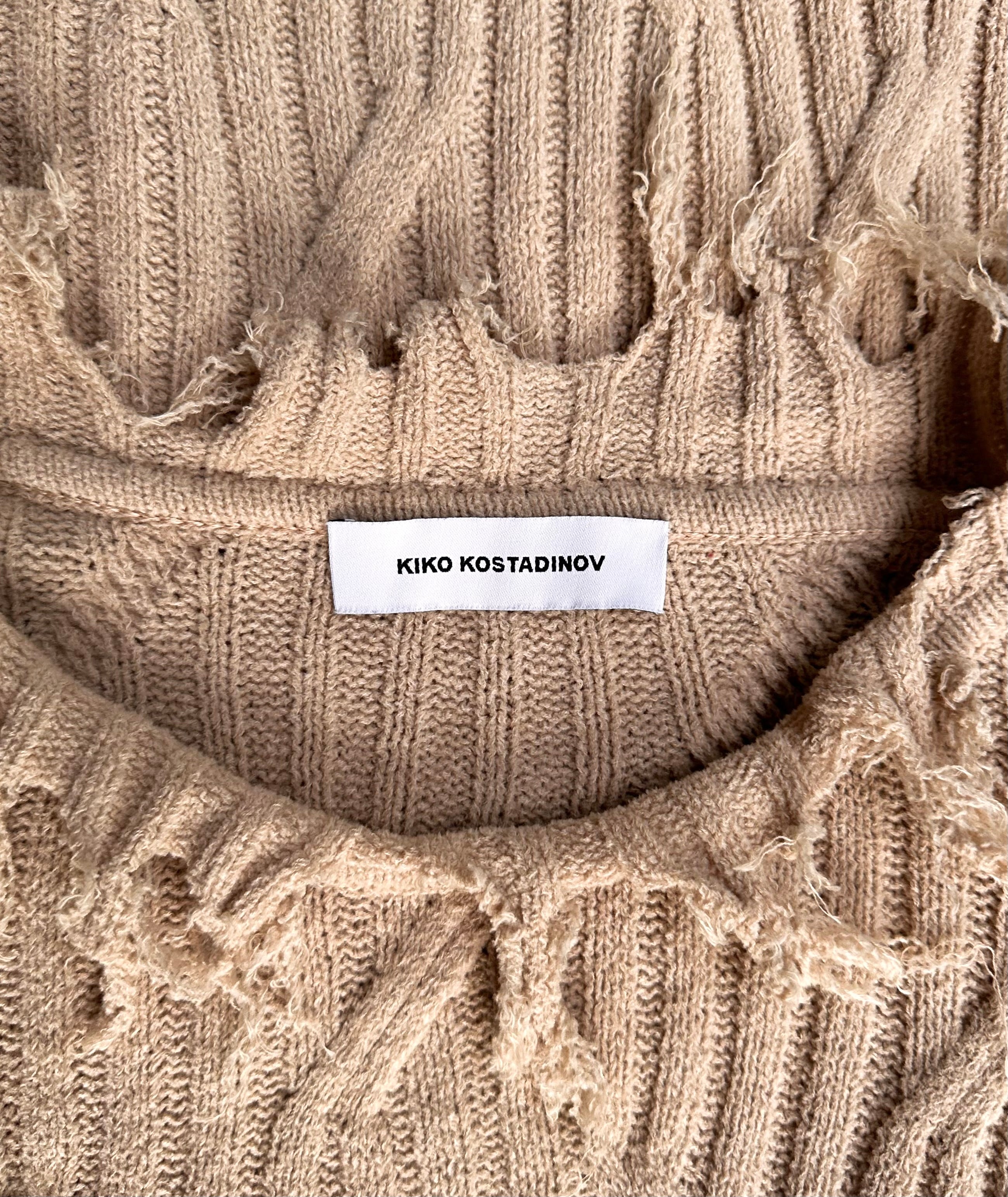 Kiko Kostadinov SS23 'ZLATYU' Cedid Distressed Sweater – DRIEW