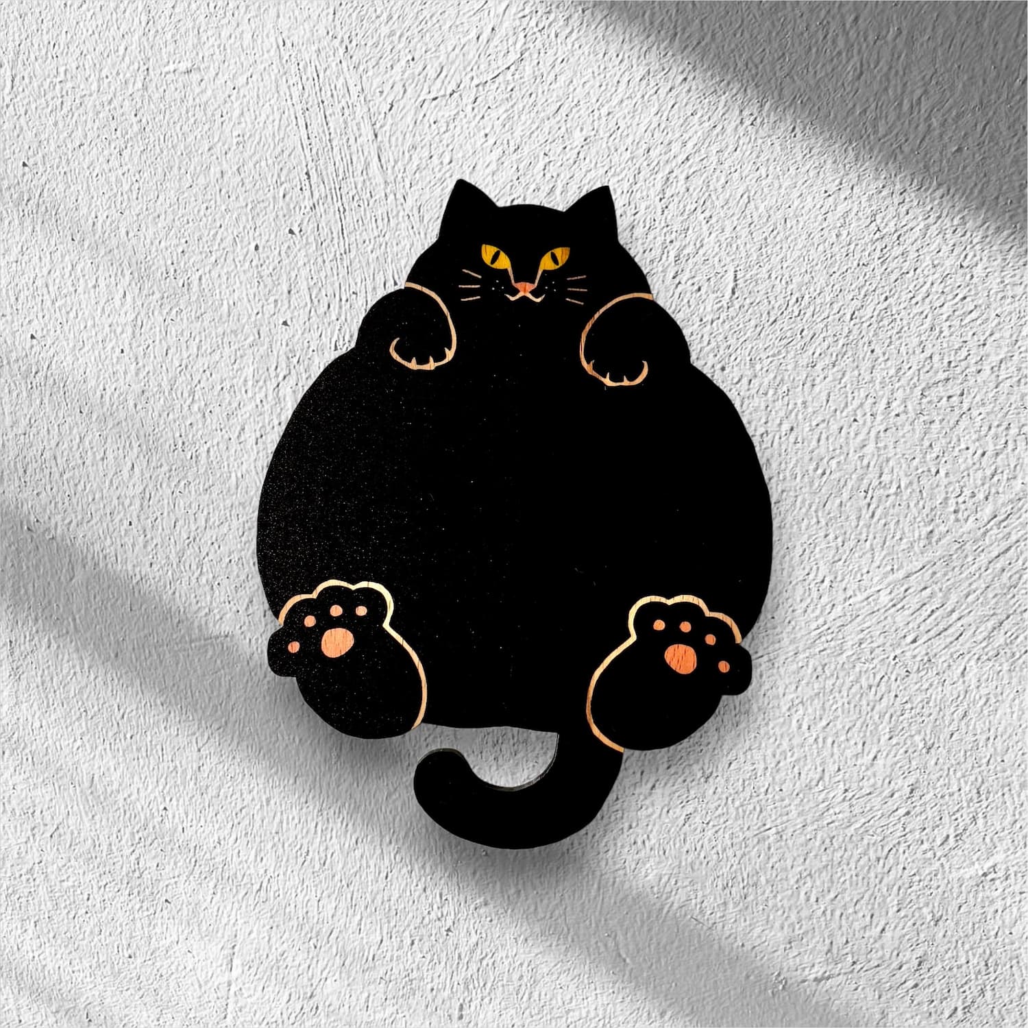 Ten&O 木製プレート ねこまみれ「腹見せ のあにゃん」(腹見せ のあ