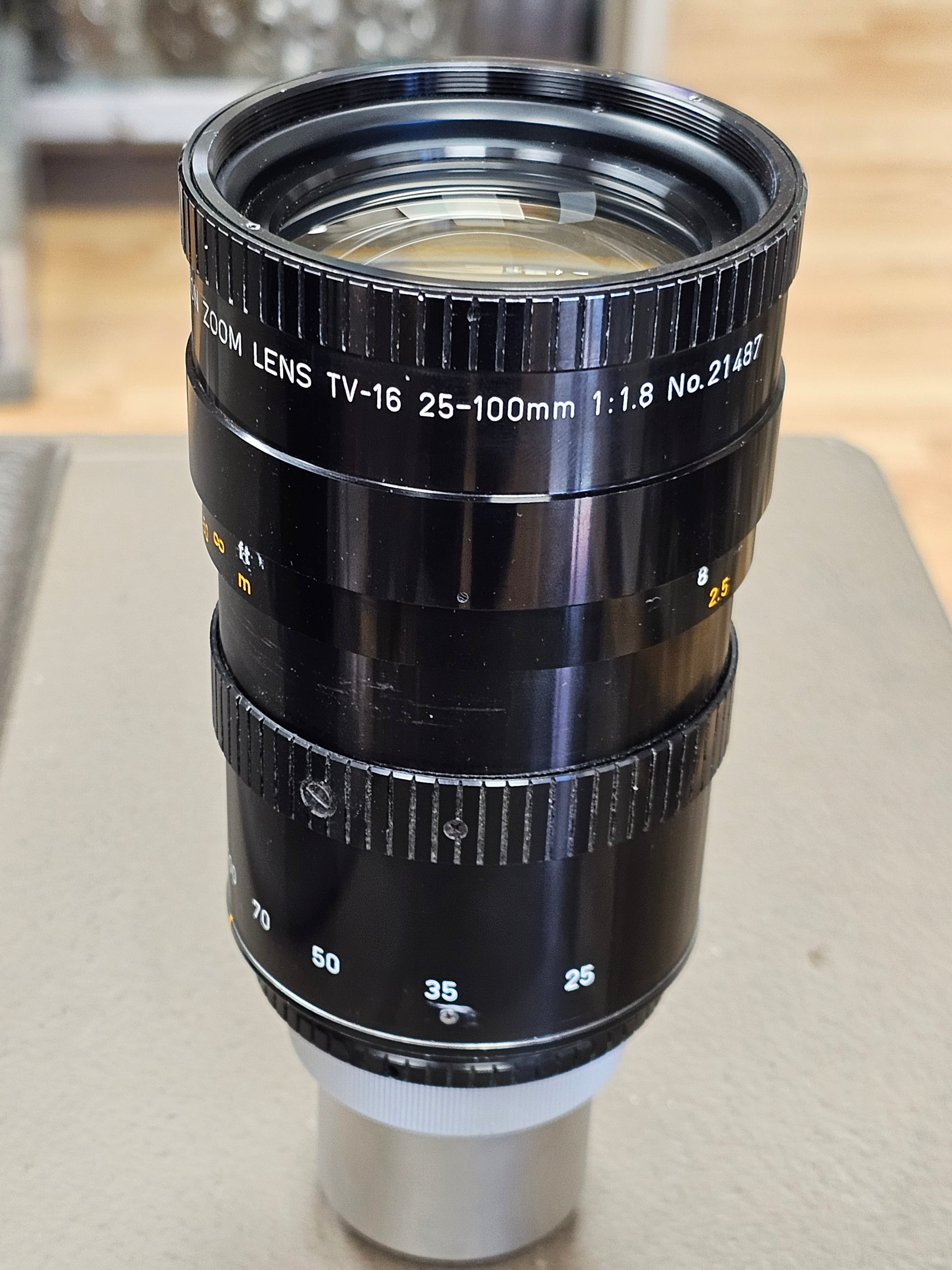 Canon 25-100mm t1.8 TV-16 Zoom Lens C-Mount S# 21487 – Du-All Camera
