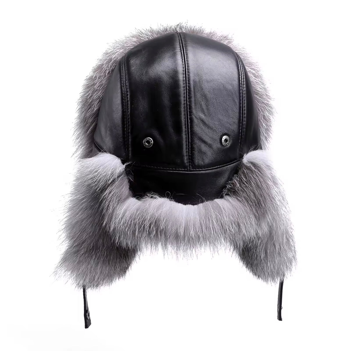 Kashani Silver Fox Fur Oversized Lambskin Trapper Hat – Dudes Boutique