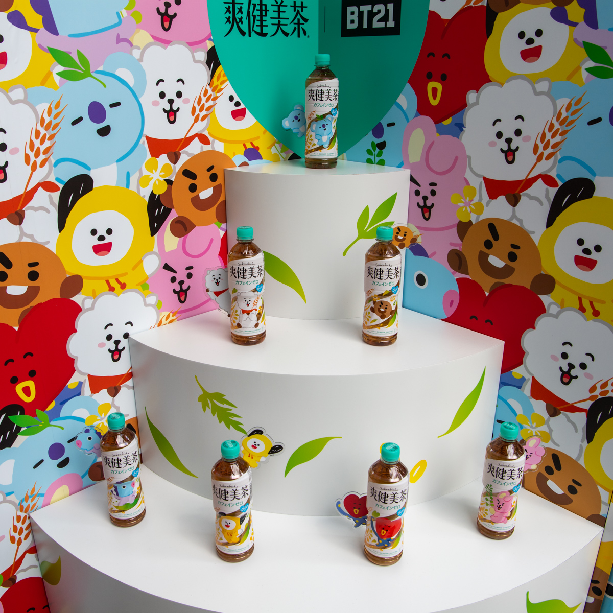 非売品】爽健美茶xBT21 キャラクター柄 ホワイトTシャツ XL BT21