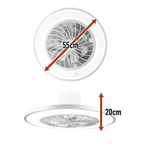 HIRO シーリングファンライト 調光・調色 10畳用 ホワイト HLCF-550WH