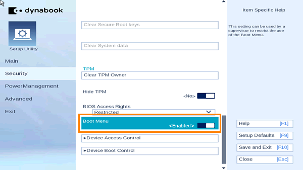 スーパーバイザーパスワードを設定した環境でWindows 10のバージョン
