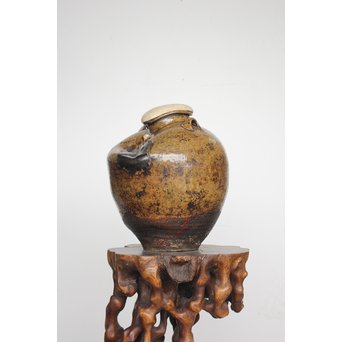 茶人花押印 ルソン壺/呂宋壺 茶壺 P164｜骨董店 のびる 古美術 骨董