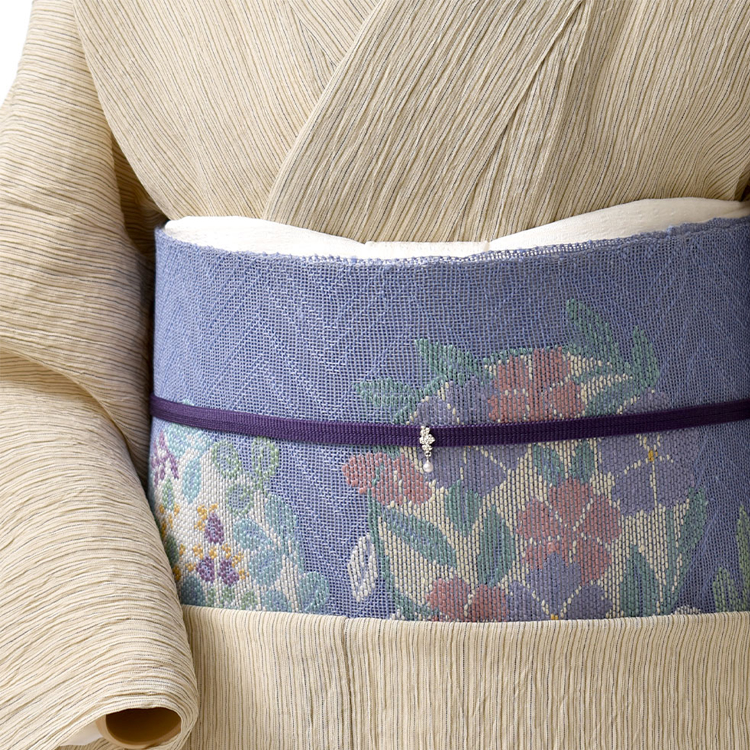 しっとりと美しい桔梗柄の夏帯 - 帯専門店おびや -公式サイト-